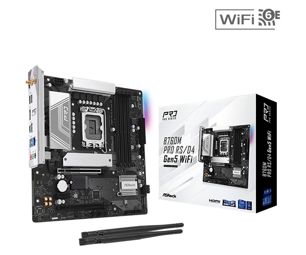 ASRock B760M PRO RS/D4 WiFi 本体 ASRock > B760M Pro RS/D4 WiFi